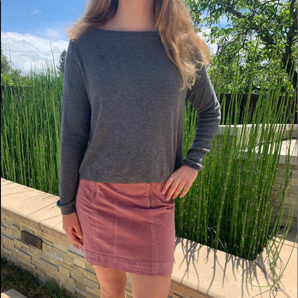 adorable dark grey sweater from garage
